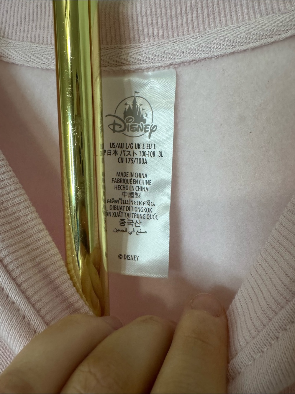 NWT Disney Parks Women Pink Fleece Sweatshirt Size Large - Picture 6 of 7